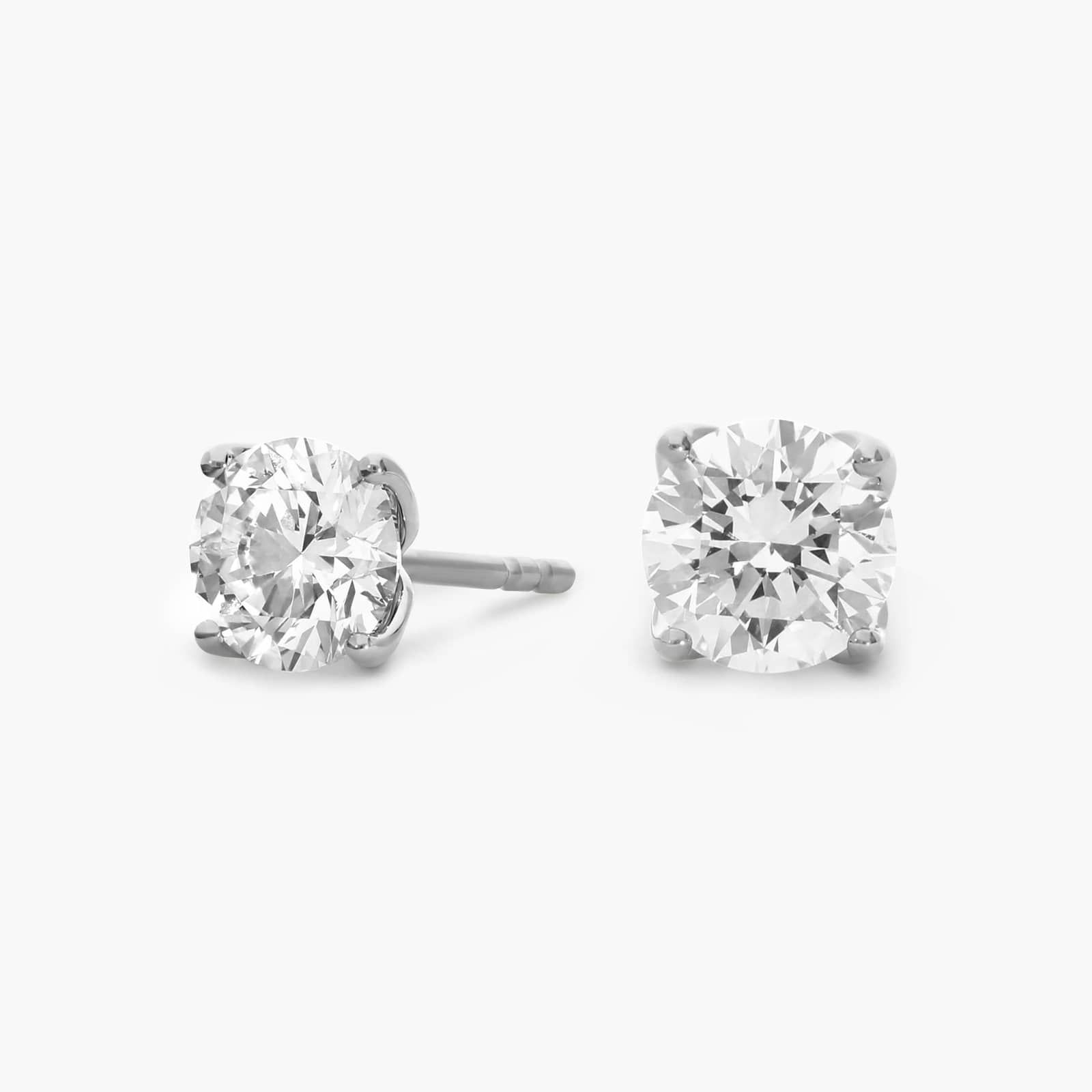 Petal Diamond Stud Earrings in 14K White Gold (1 1/2 ct. tw.)