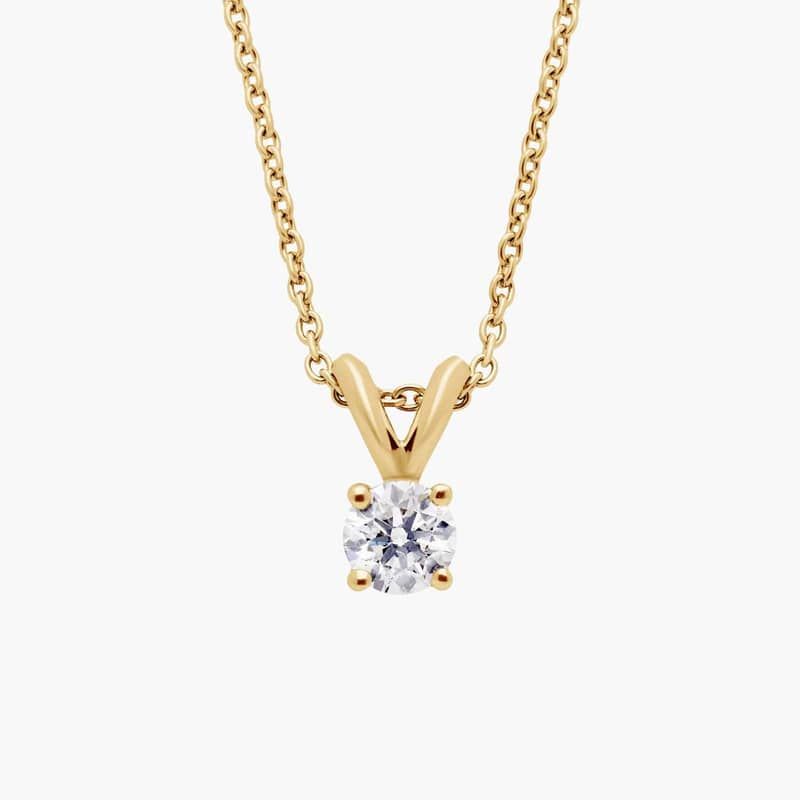 Diamond Solitaire Pendant in 14k Yellow Gold (1/3 ct. tw.)