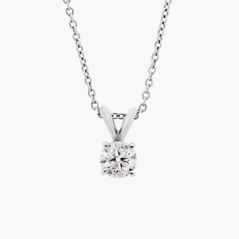 Diamond Solitaire Pendant in Platinum (1/2 ct. tw.)