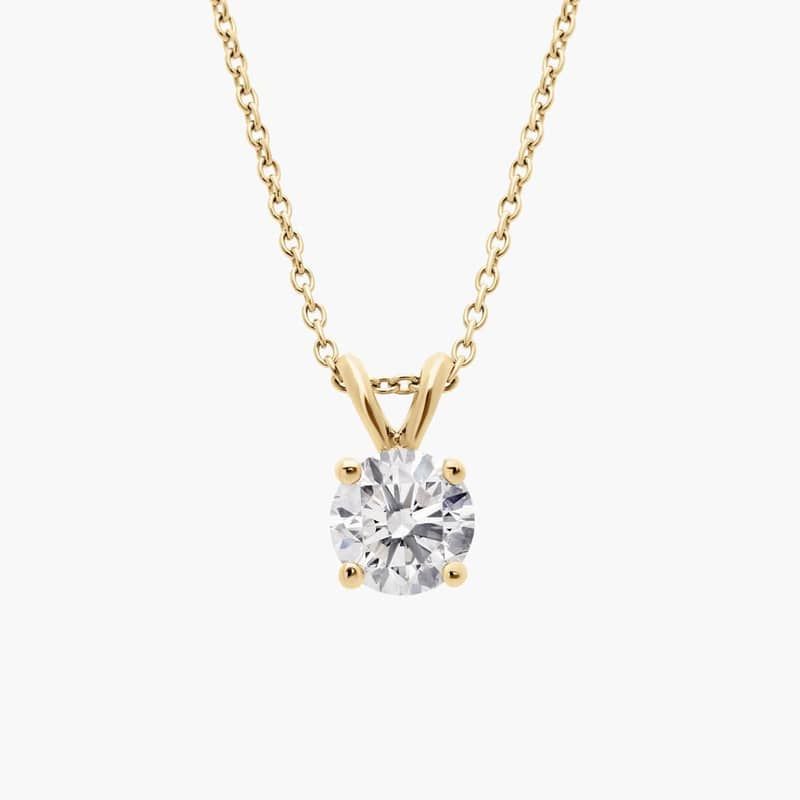 Diamond Solitaire Pendant in 14k Yellow Gold (1 ct. tw.)