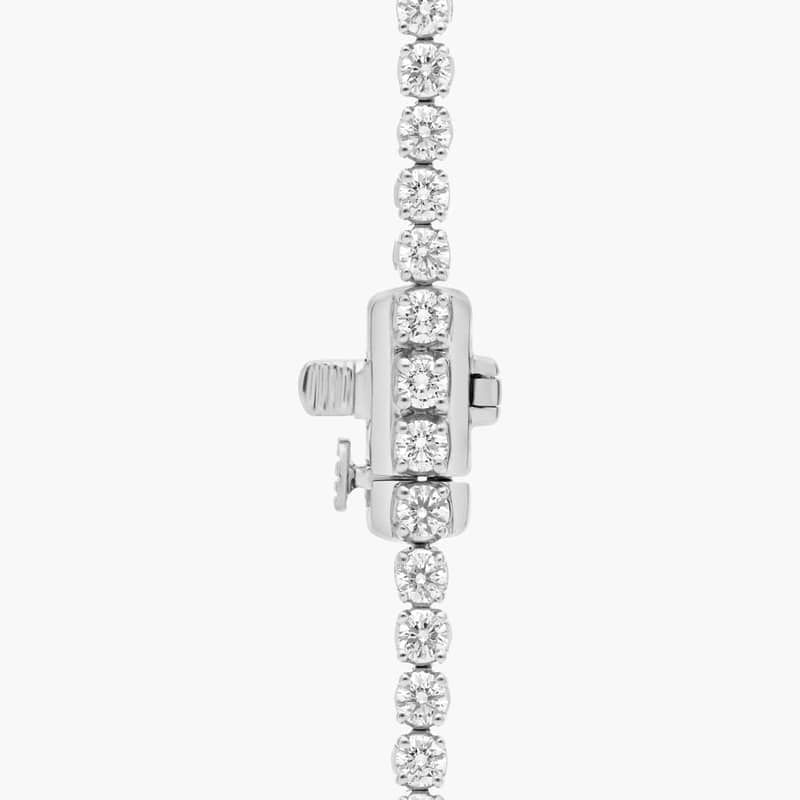 18 " Chevron Lab Grown Diamond Eternity Necklace In 14K White Gold (15 Ct. tw. - F-G / VS2-SI1)