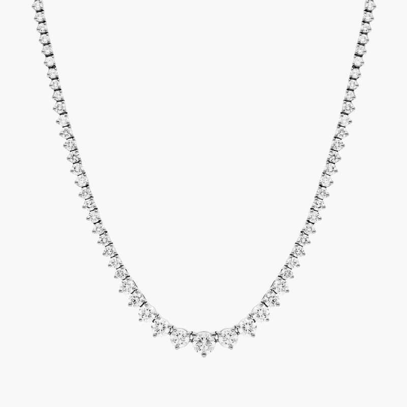 18 " Graduated Diamond Eternity Necklace In Platinum (5 Ct. tw. - H-I / SI1-SI2)