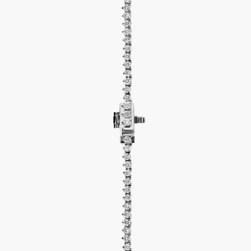 18 " Graduated Diamond Eternity Necklace In 14K White Gold (5 Ct. tw. - H-I / SI1-SI2)