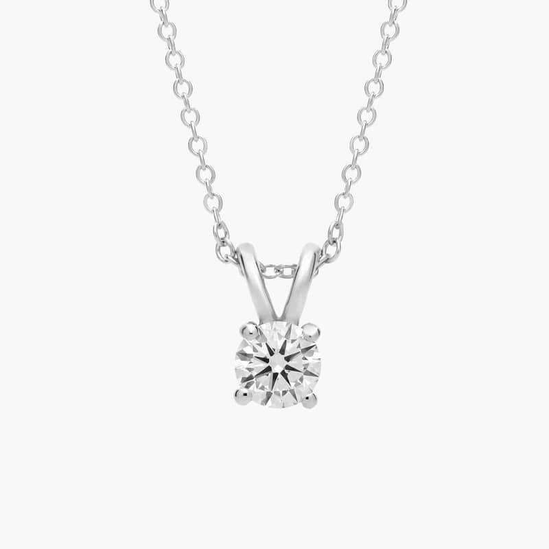 Double-Bail Diamond Solitaire Pendant  In Platinum (1/4 Ct. tw. - H-I / SI1-SI2)