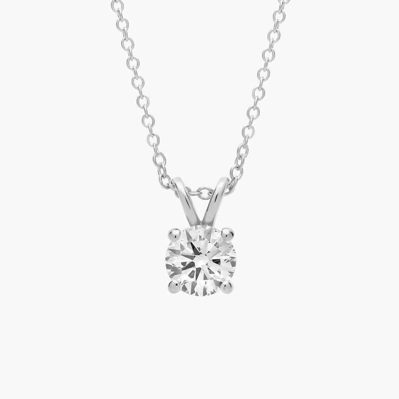 Double-Bail Diamond Solitaire Pendant  In Platinum (3/4 Ct. tw. - H-I / SI1-SI2)