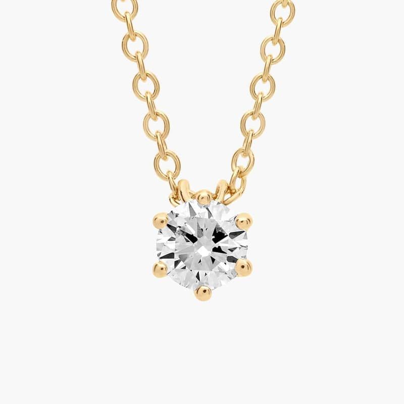 Wire Basket Diamond Pendant In 14K Yellow Gold (1/4 Ct. tw. - H-I / SI1-SI2)