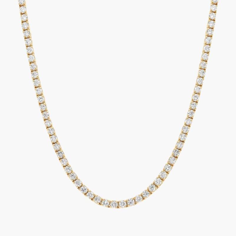 22 " Straight Diamond Eternity Necklace In 14K Yellow Gold (5 Ct. tw. - H-I / SI1-SI2)