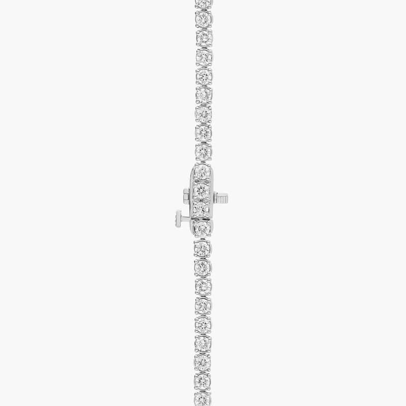 22 " Straight Lab-Grown Diamond Tennis Necklace In 14K White Gold (12 Ct. tw. - F-G / VS2-SI1)