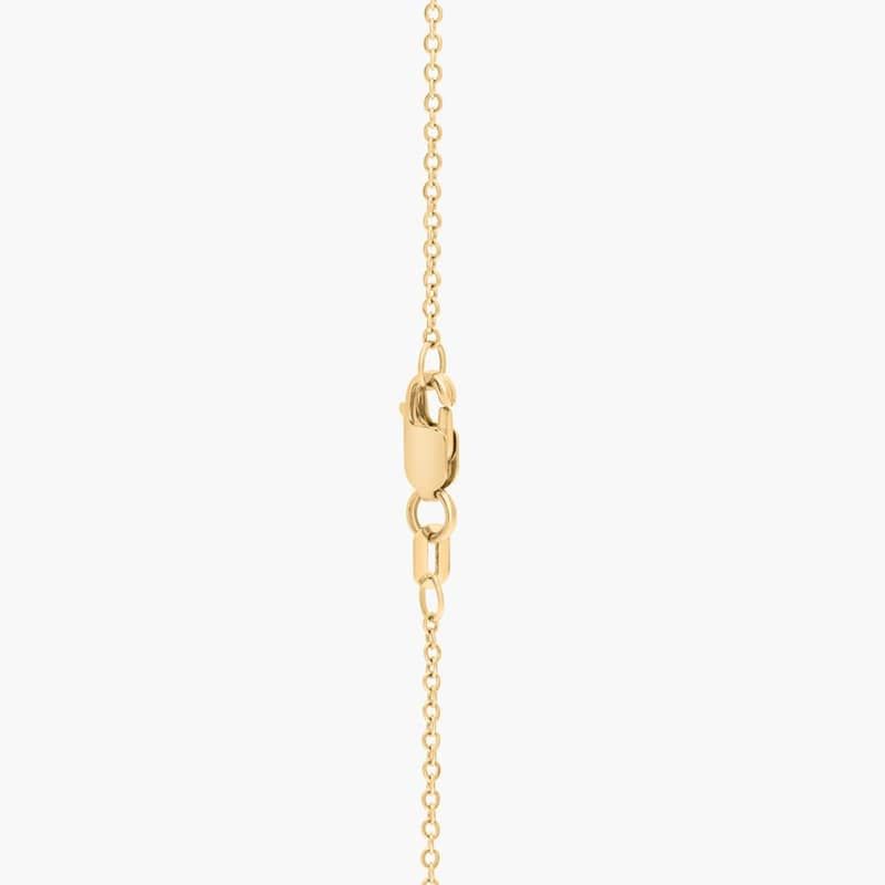 East-West Bezel Solitaire Pendant Necklace With 0.75 CTW Oval Cut Lab-Grown Diamond in 14K Yellow Gold