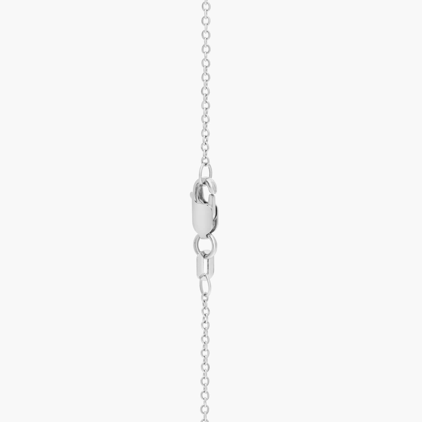 East-West Bezel Solitaire Pendant Necklace With 1 CTW Oval Cut Diamond in Platinum