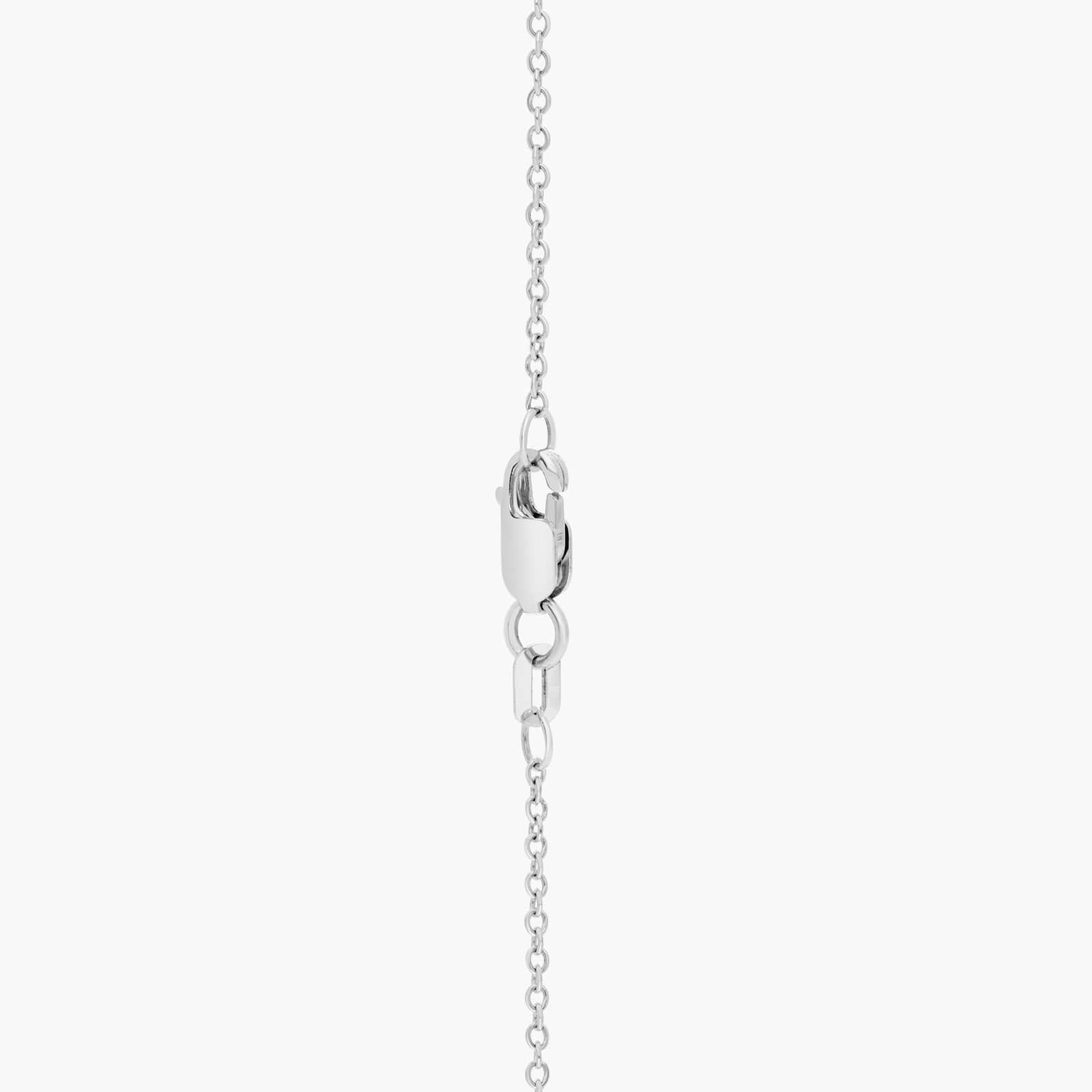 East-West Bezel Solitaire Pendant Necklace With 1.5 CTW Oval Cut Lab-Grown Diamond in 14K White Gold