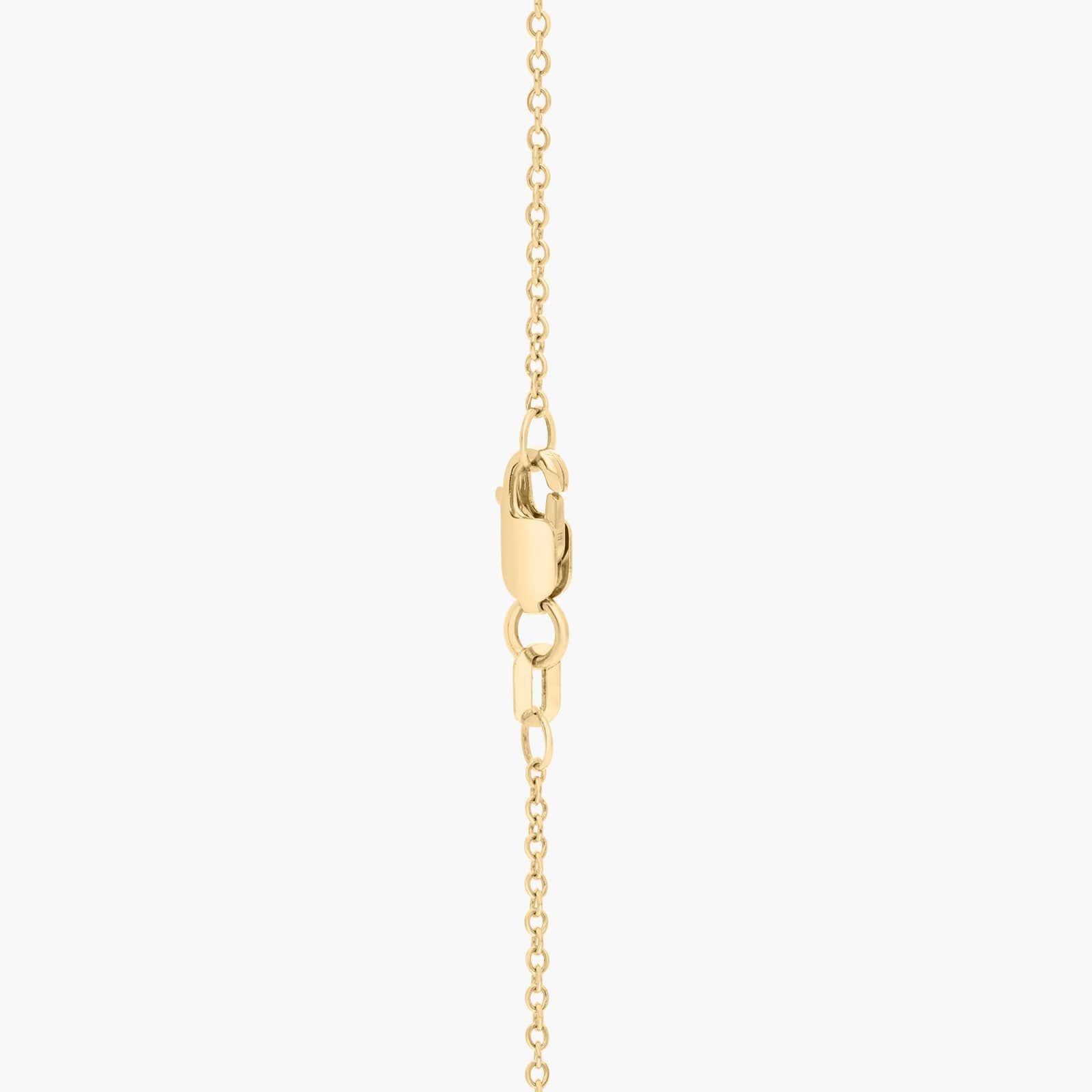 East-West Bezel Solitaire Pendant Necklace With 1.5 CTW Oval Cut Lab-Grown Diamond in 14K Yellow Gold
