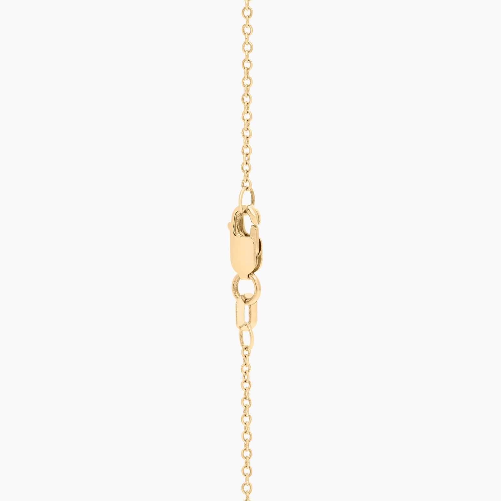 East-West Bezel Solitaire Pendant Necklace With 2 CTW Oval Cut Lab-Grown Diamond in 14K Yellow Gold