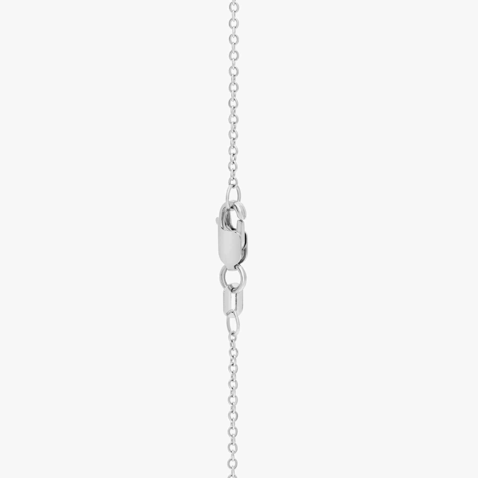 East-West Bezel Solitaire Pendant Necklace With 2 CTW Pear Shaped Lab-Grown Diamond in 14K White Gold