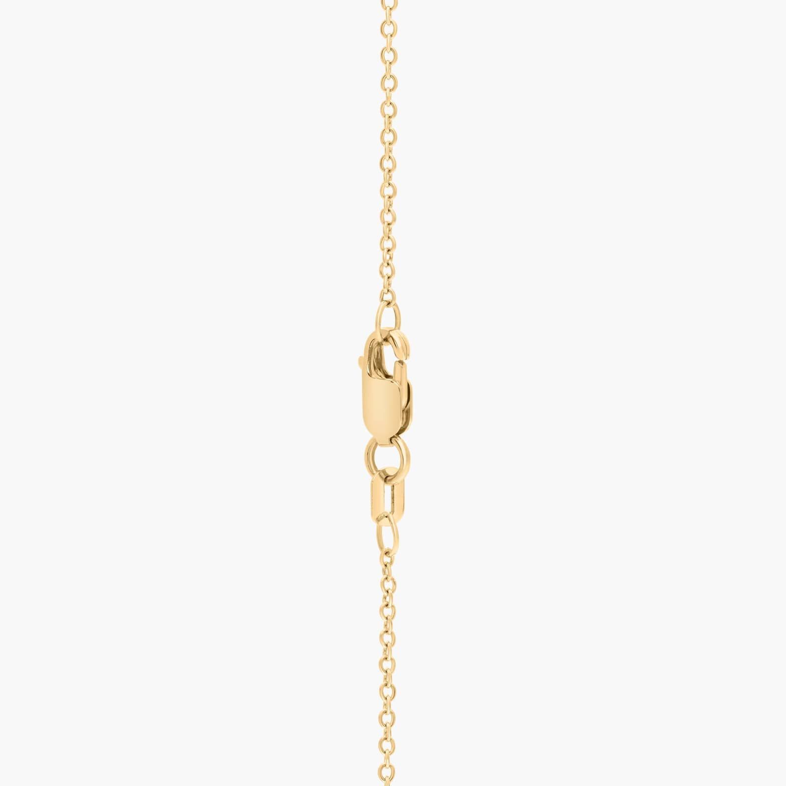 East-West Bezel Solitaire Pendant Necklace With 0.75 CTW Marquise Cut Diamonds in 14K Yellow Gold