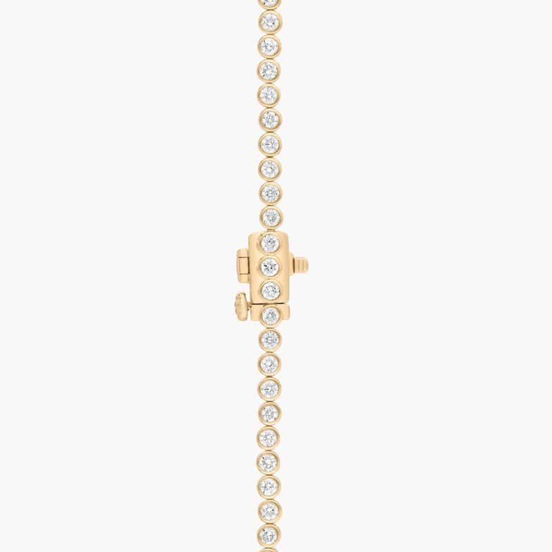 Bezel Tennis Necklace With 5 CTW Round Lab-Grown Diamonds in 14K Yellow Gold