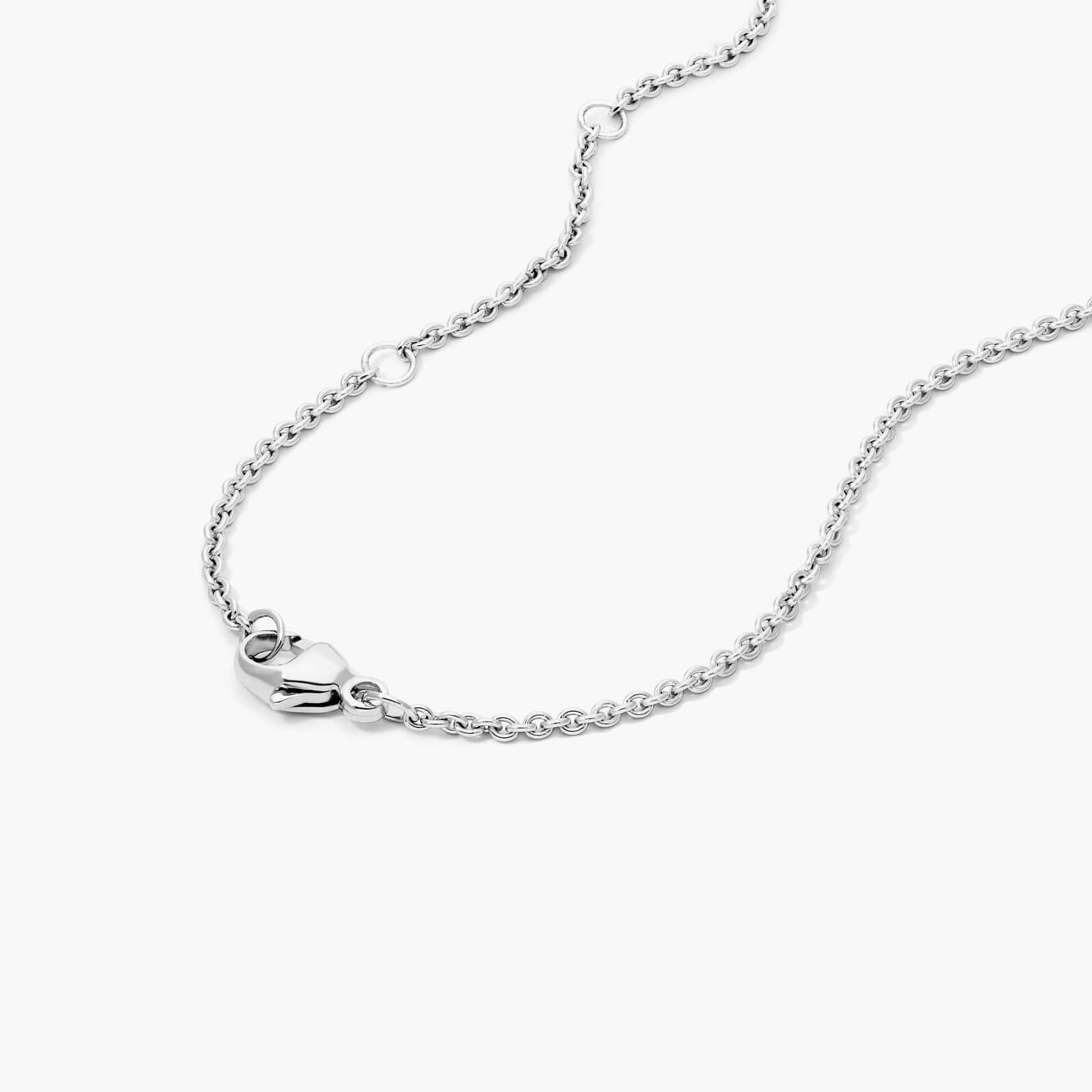 14K White Gold Lab-Grown Diamond Half Tennis Necklace ( 3.00 CTW - F-G / VS1-VS2)