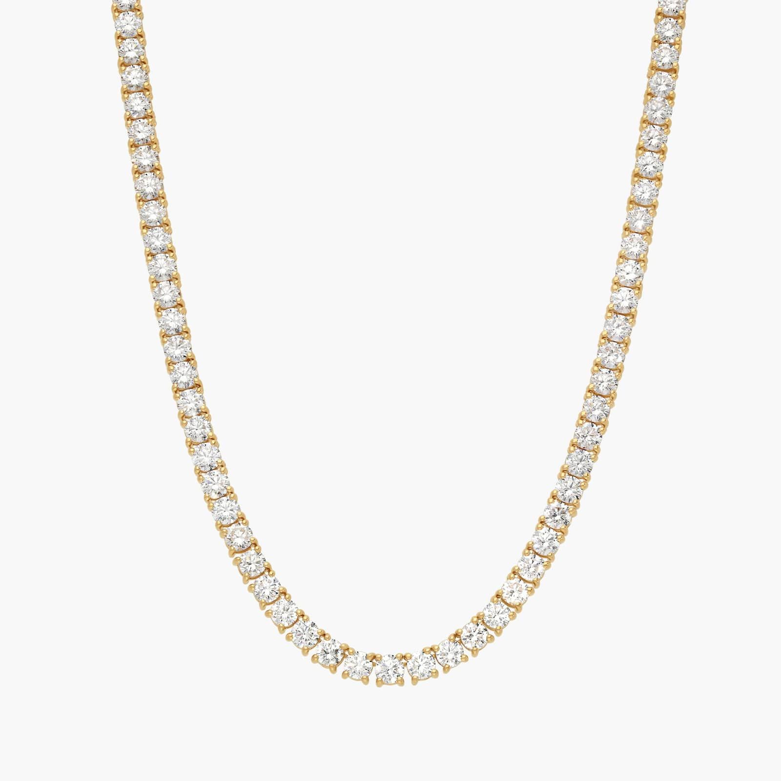 Diamond Tennis Necklace in 14K Yellow Gold (22 ct. tw.)