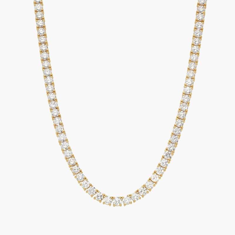 Diamond Tennis Necklace in 14K Yellow Gold (22 ct. tw.)