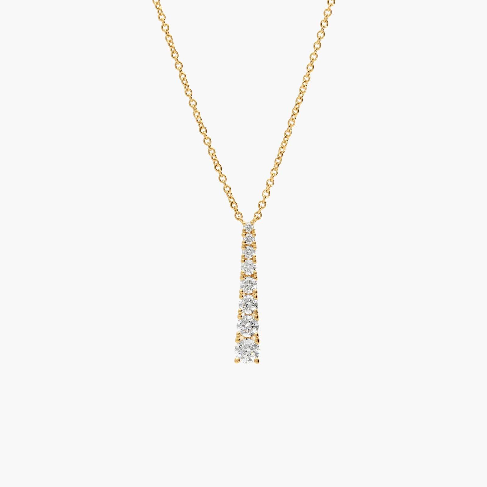 Diamond Vertical Pendant in 14K Yellow Gold (1/2 ct. tw.)