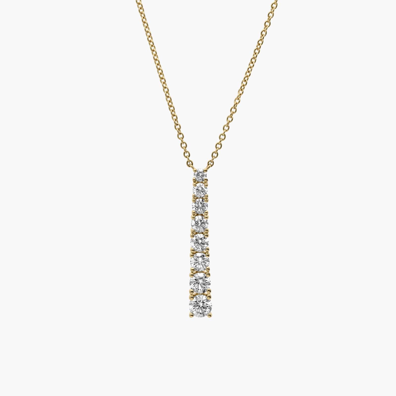 Diamond Vertical Pendant in 14K Yellow Gold (1 ct. tw.)