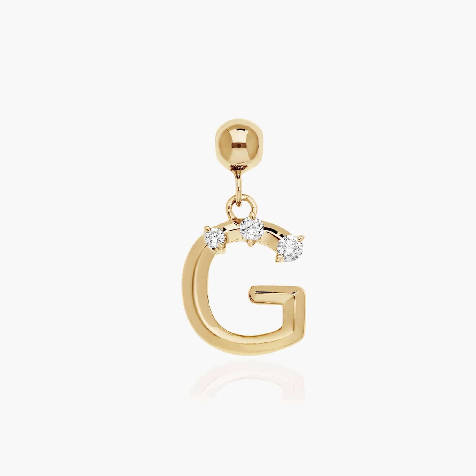 G Initial Lab-Grown Diamond Charm In 14K Yellow Gold By James Allen