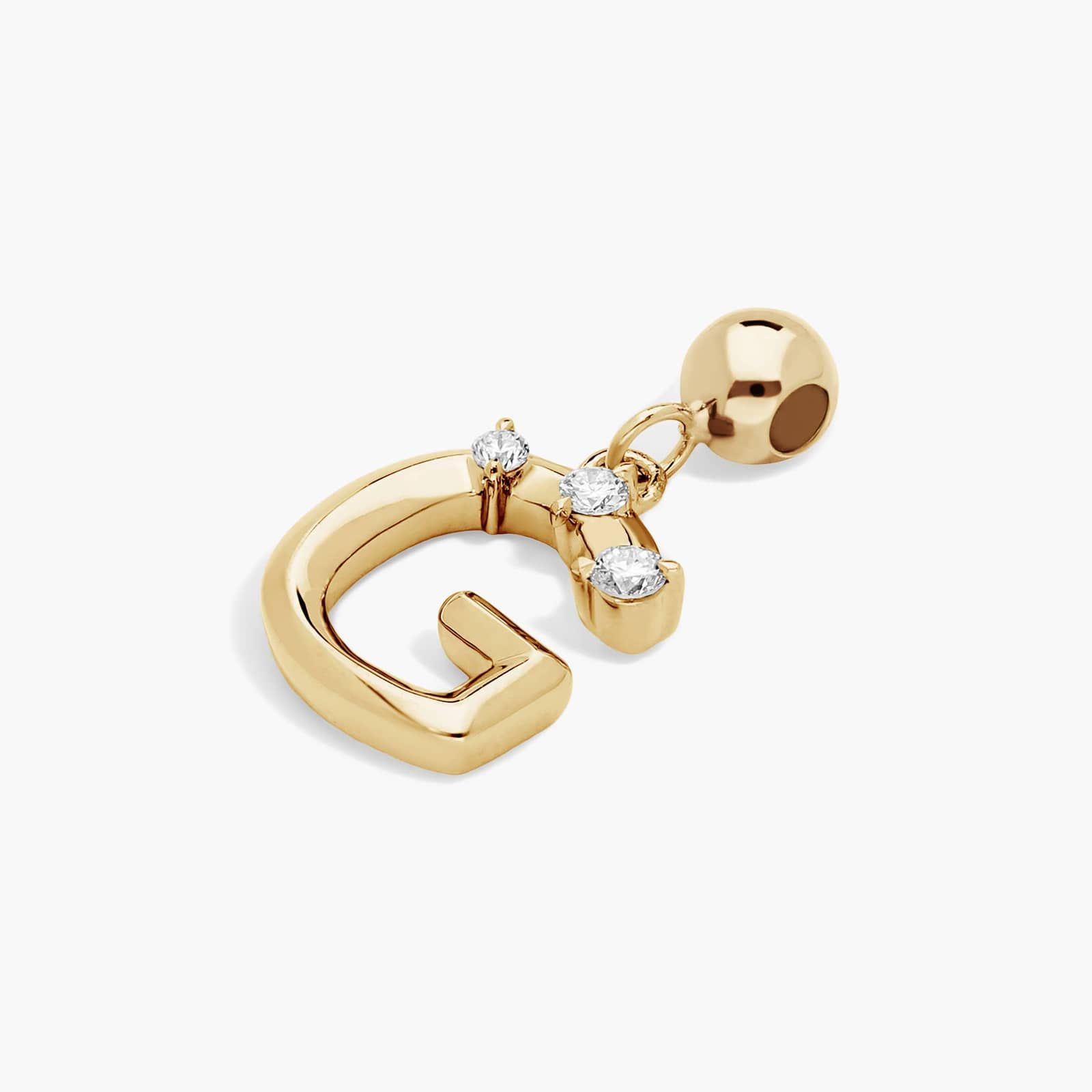 G Initial Lab-Grown Diamond Charm In 14K Yellow Gold By James Allen
