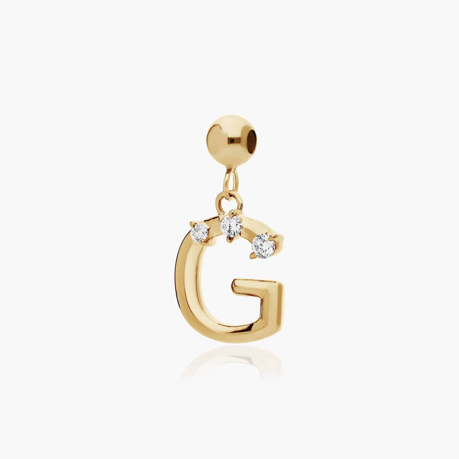 G Initial Lab-Grown Diamond Charm In 14K Yellow Gold By James Allen