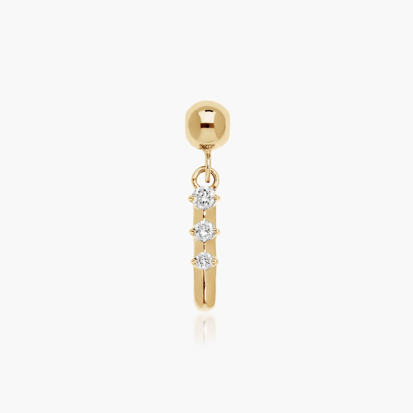 I Initial Lab-Grown Diamond Charm In 14K Yellow Gold By James Allen
