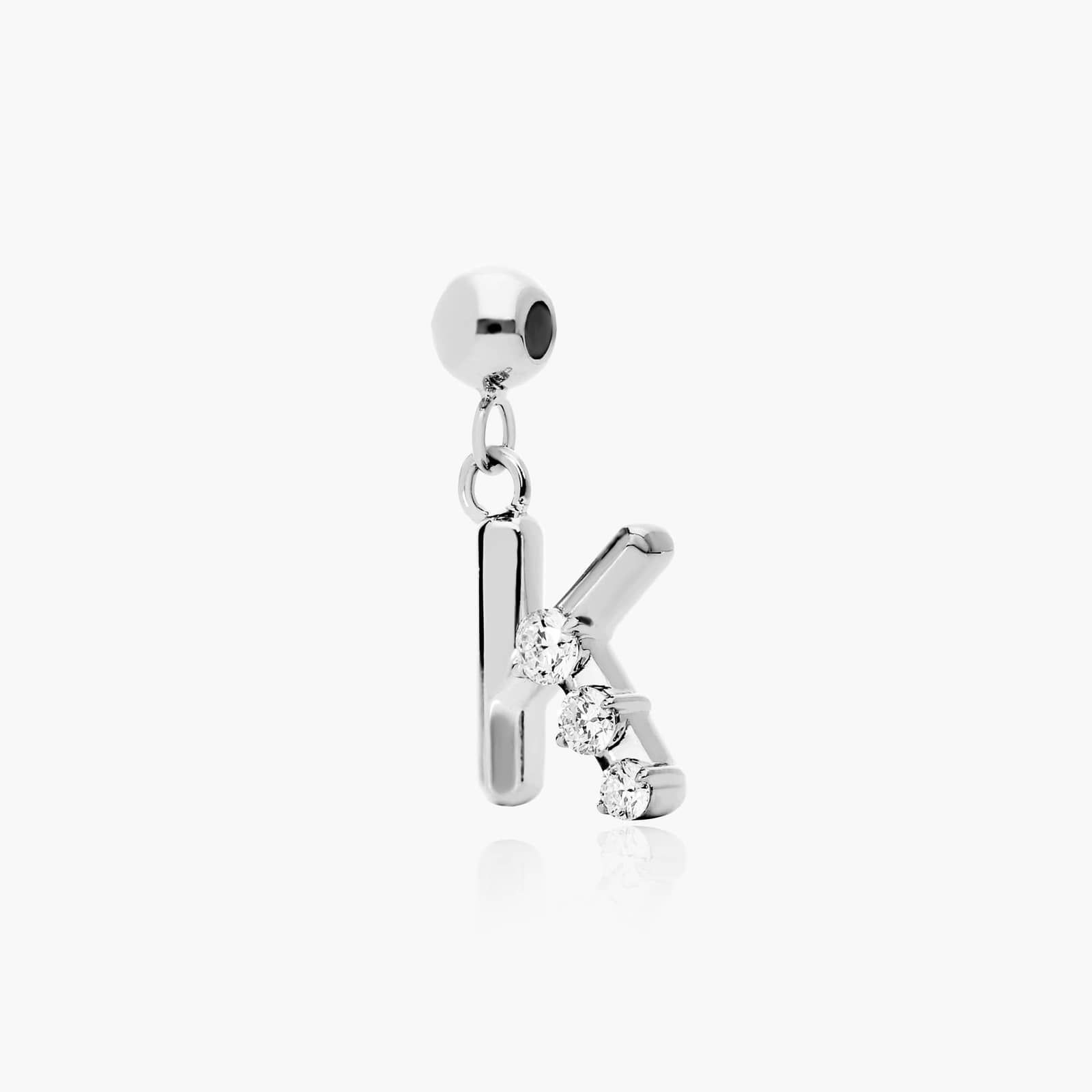 K Initial Lab-Grown Diamond Charm In 14K White Gold By James Allen