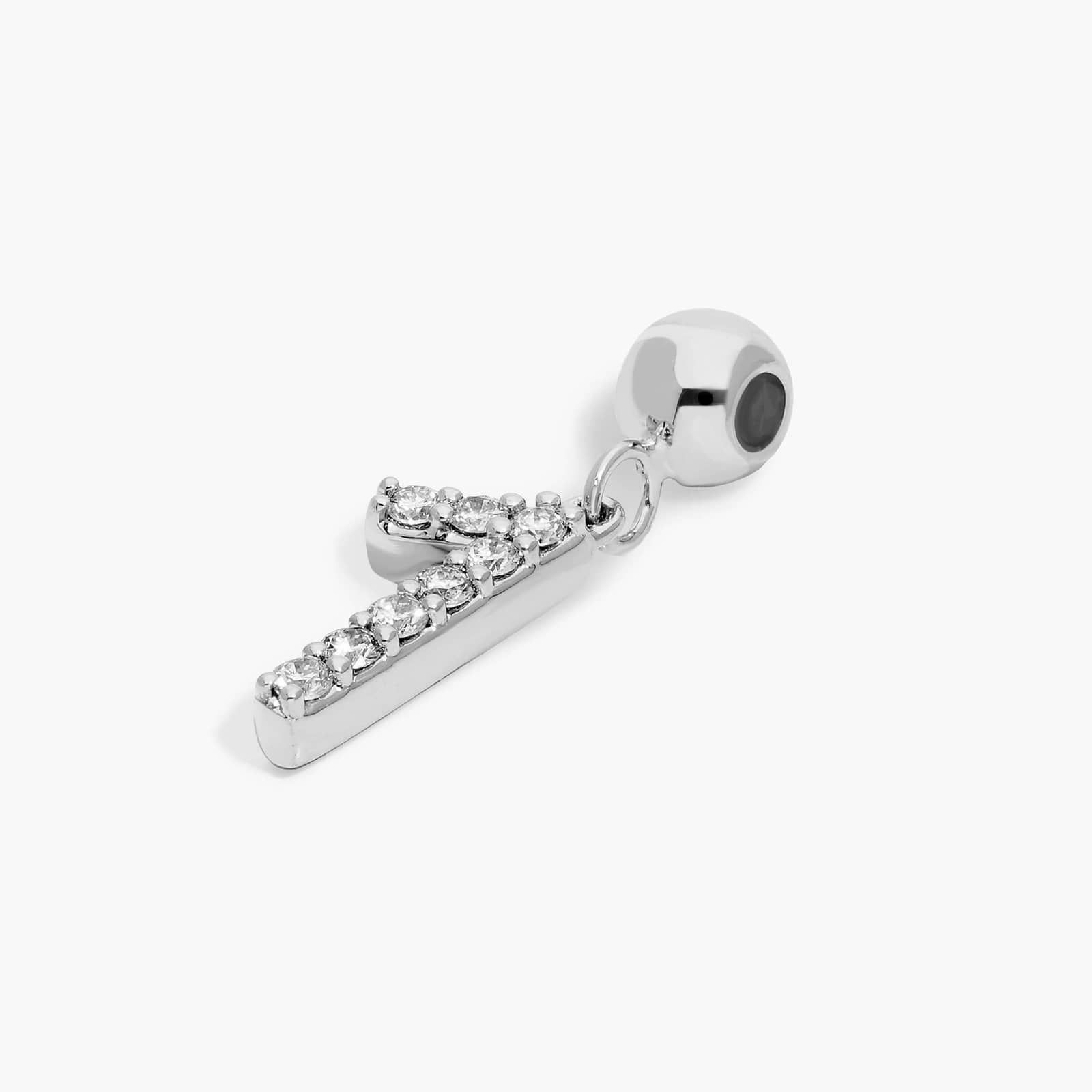 Number 1 Lab-Grown Diamond Charm In 14K White Gold By James Allen