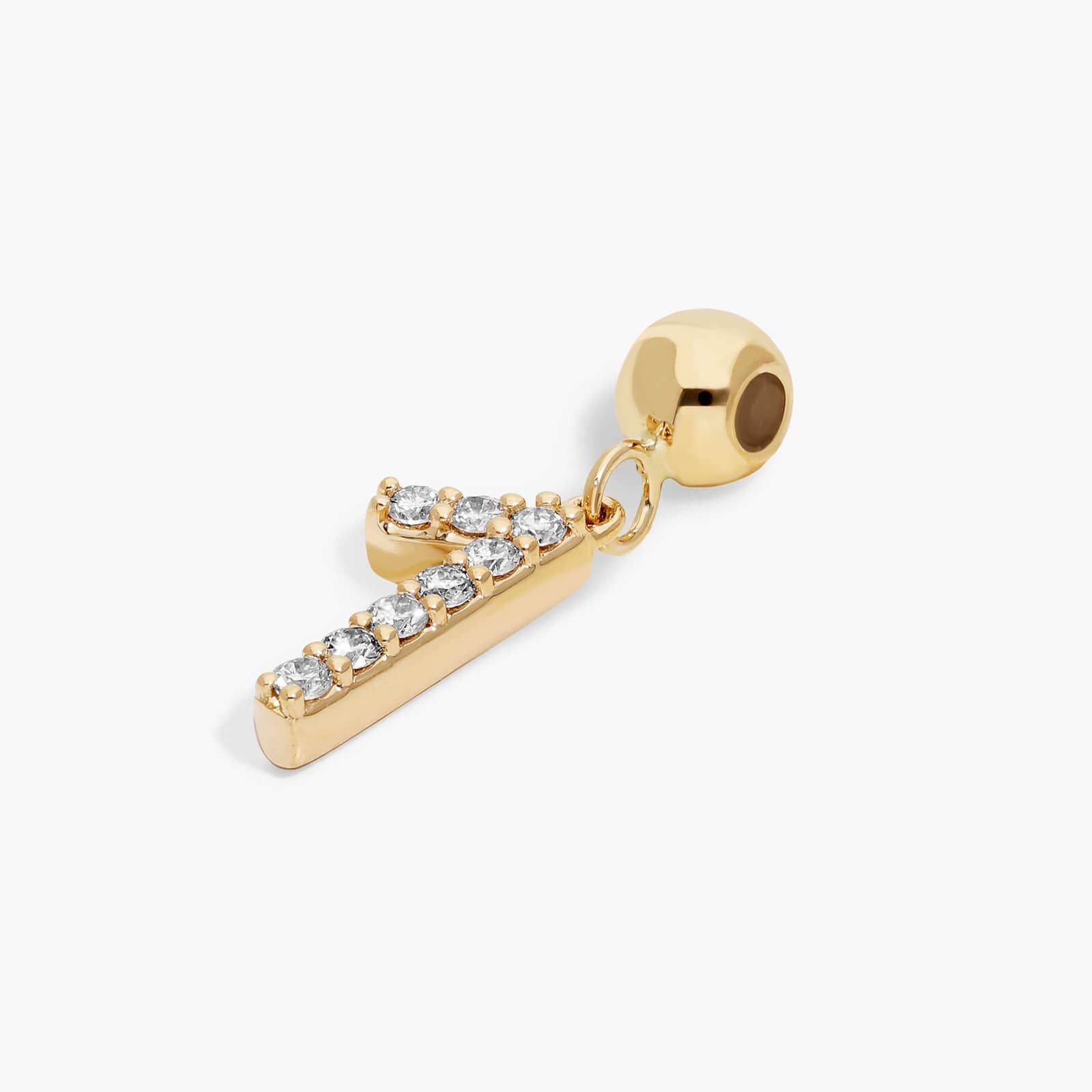 Number 1 Lab-Grown Diamond Charm In 14K Yellow Gold By James Allen