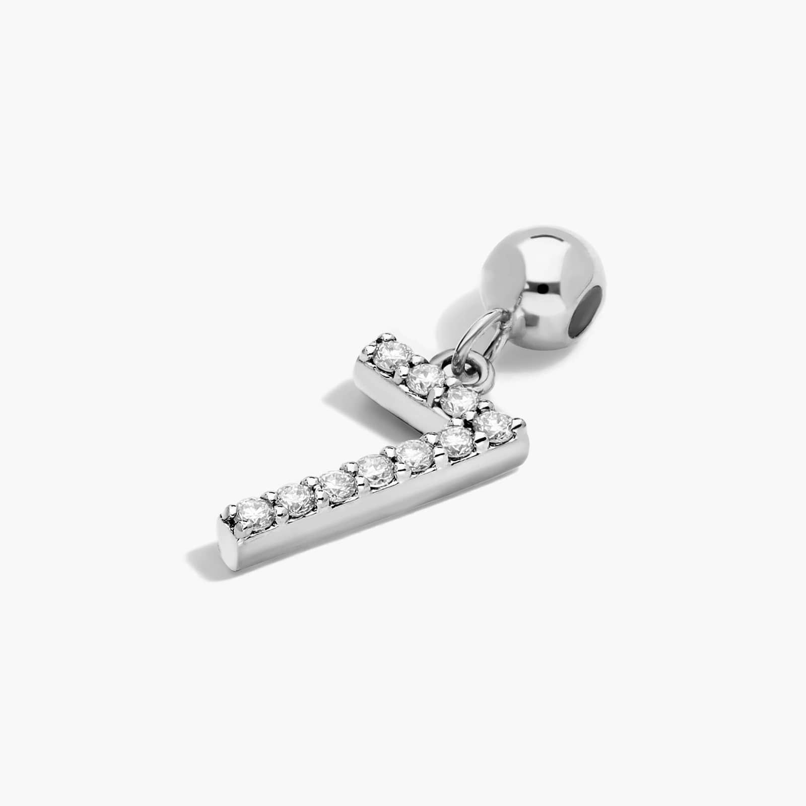 Number 7 Lab-Grown Diamond Charm In 14K White Gold By James Allen