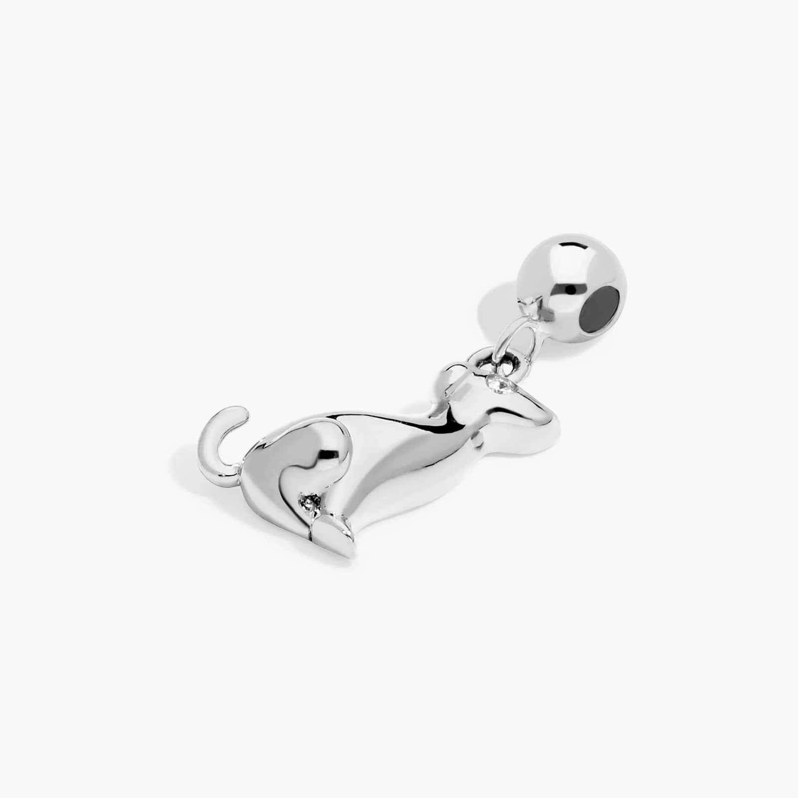 Dog Lab-Grown Diamond Charm In 14K White Gold By James Allen
