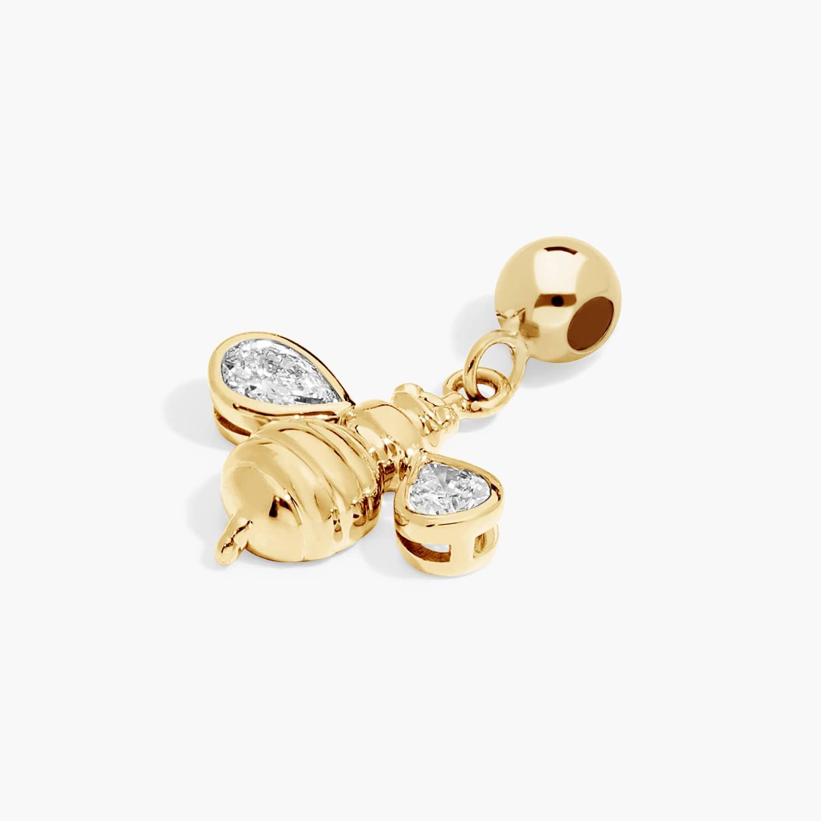 Bee Lab-Grown Diamond Charm In 14K Yellow Gold By James Allen
