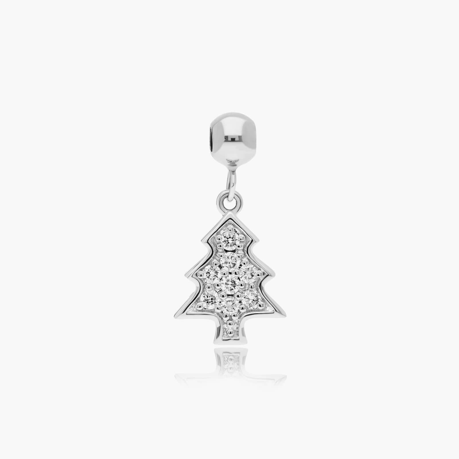 Christmas Tree Charm In 14K White Gold By James Allen