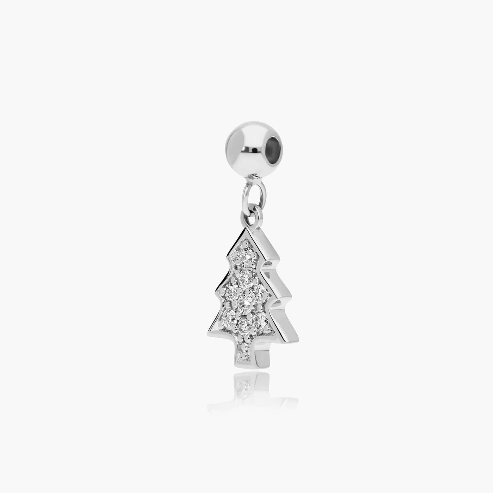 Christmas Tree Charm In 14K White Gold By James Allen