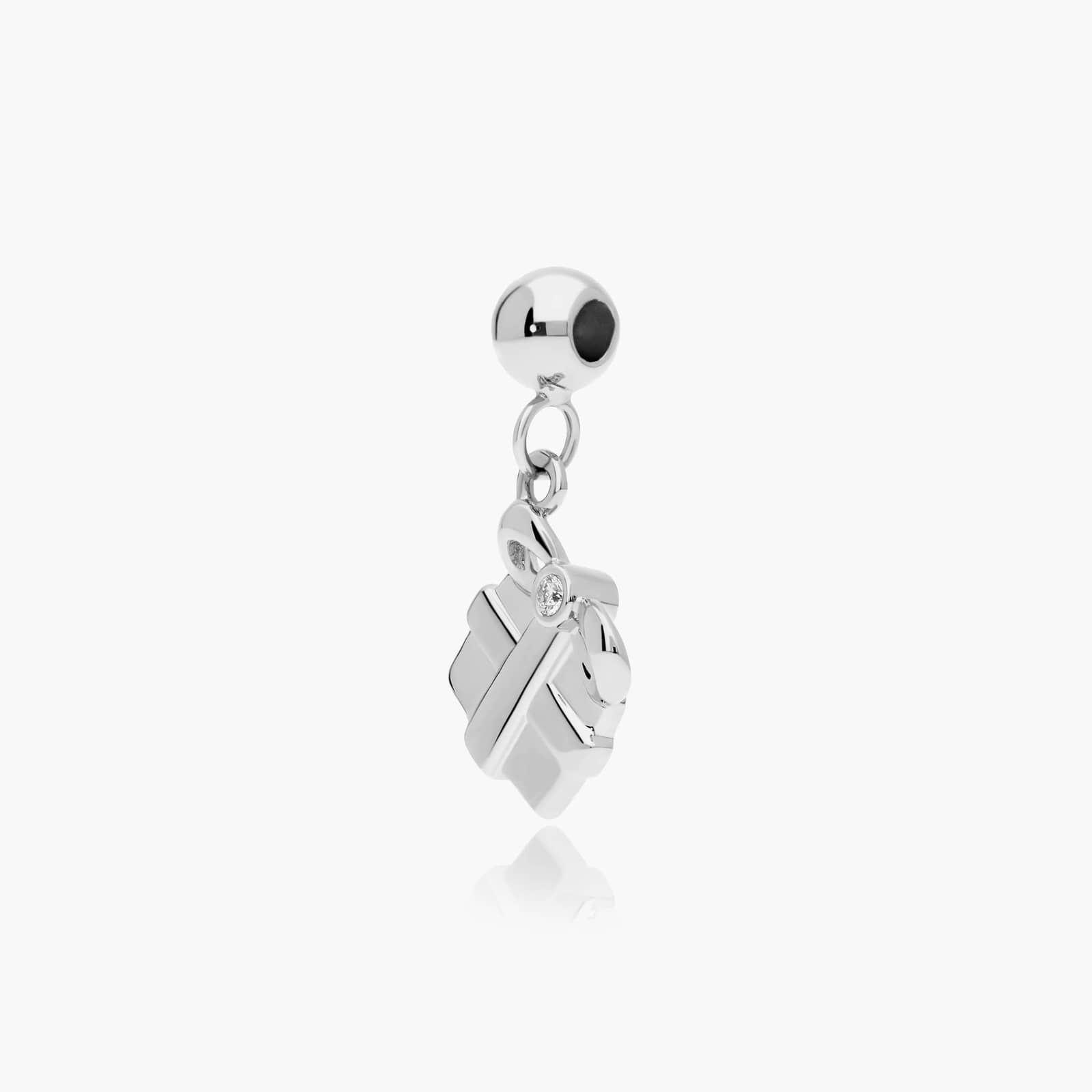 Gift Box Charm In 14K White Gold By James Allen