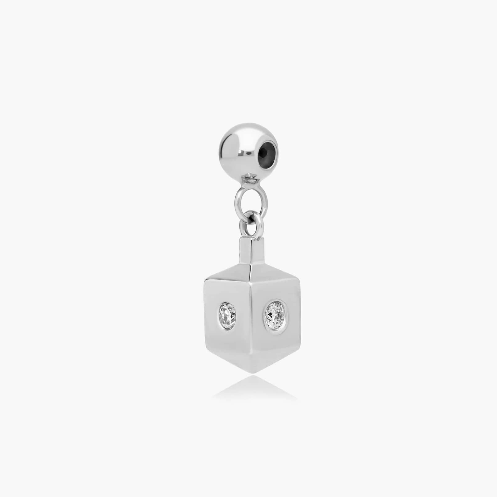 Dreidel Charm In 14K White Gold By James Allen
