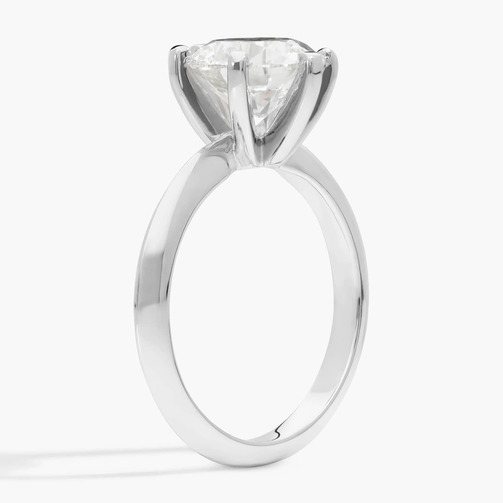 2 CT. GIA Certified Round Lab Created Diamond Size 5 Classic Six-Prong Solitaire Engagement Ring in 14k White Gold