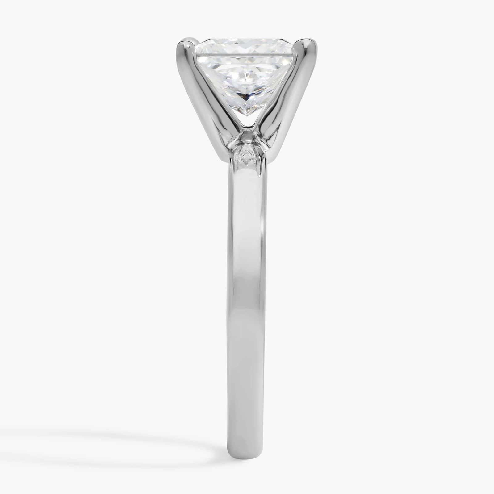 2 CT. GIA Certified Princess Lab Created Diamond Size 6 Classic Comfort Fit Solitaire Engagement Ring in Platinum (2.5mm)