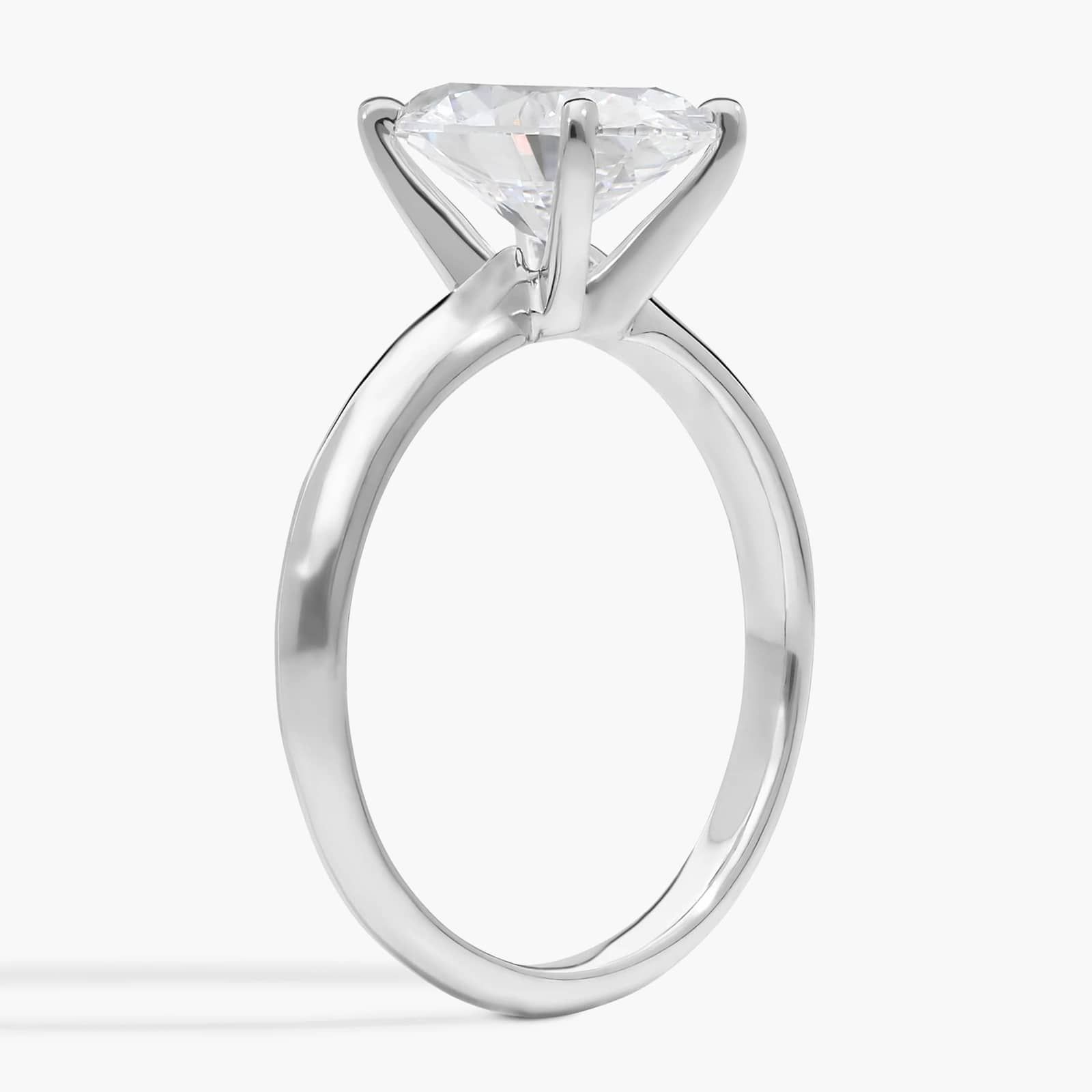 2 CT. GIA Certified Oval Lab Created Diamond Size 6 Classic Simple Solitaire Engagement Ring in 14k White Gold