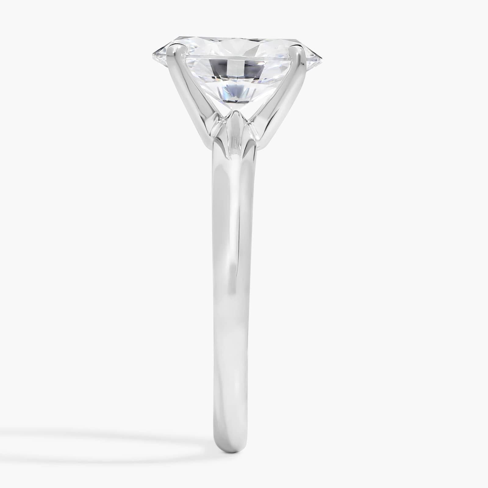 2 CT. GIA Certified Oval Lab Created Diamond Size 6 Classic Simple Solitaire Engagement Ring in 14k White Gold