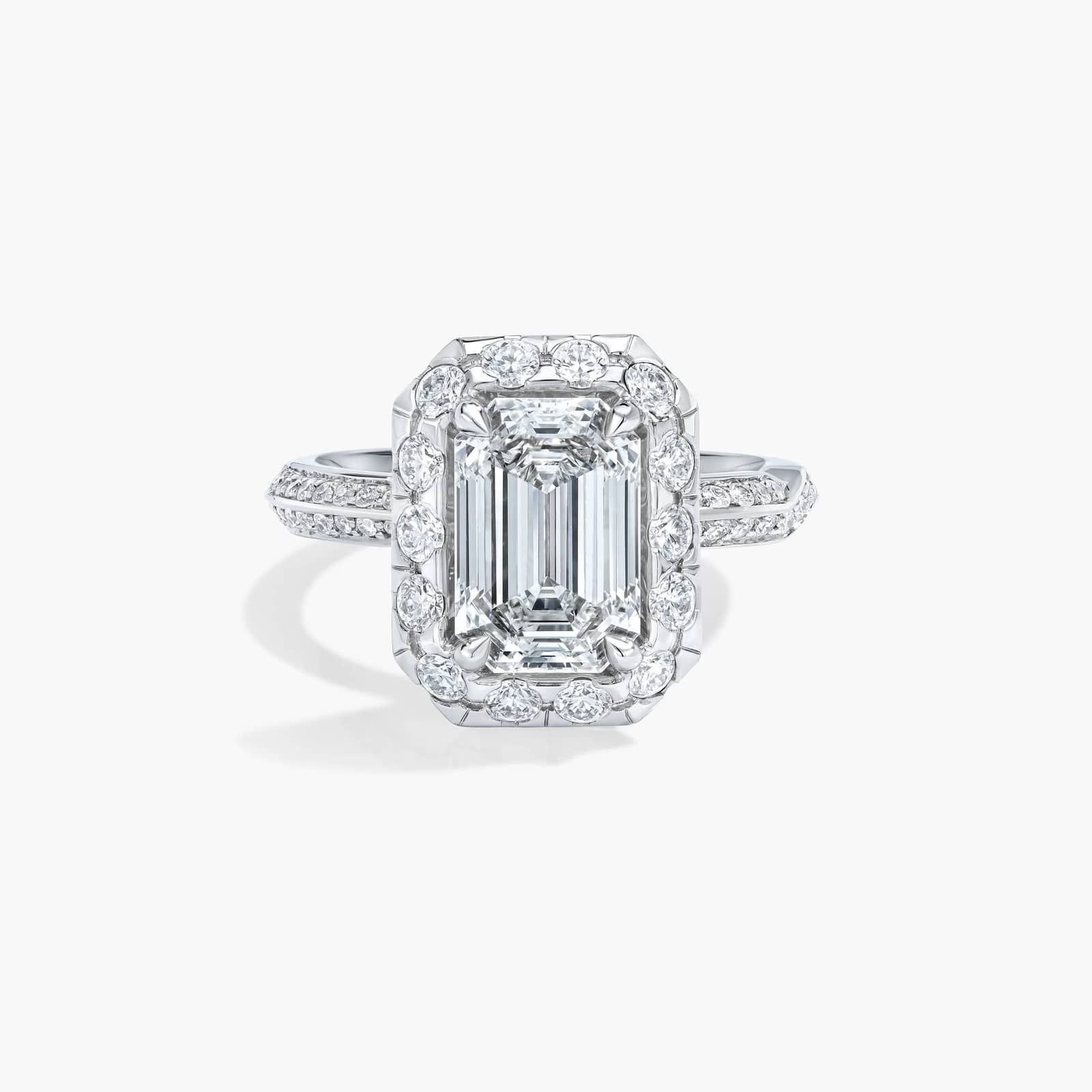 SIX BY ROYAL ASSCHER, Royal Asscher Emerald Pave Ring