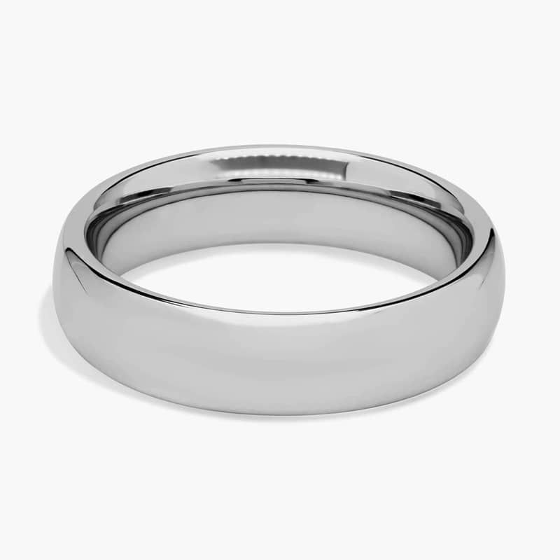 Comfort Fit Wedding Ring in White Tungsten Carbide (6mm)
