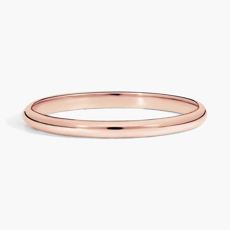 Classic Wedding Ring in 14k Rose Gold (2mm)