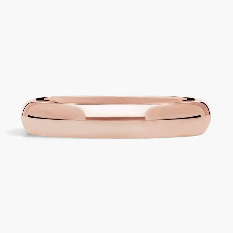 thumbnail image 2 of LZD Stainless Steel Rose Gold Plated Wedding Band Ring – Men's Unisex (Sizes 7-10) 2 of 2