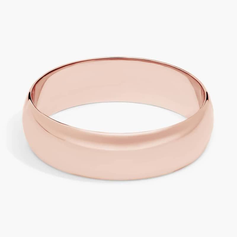 Classic Wedding Ring in 14k Rose Gold (6mm)
