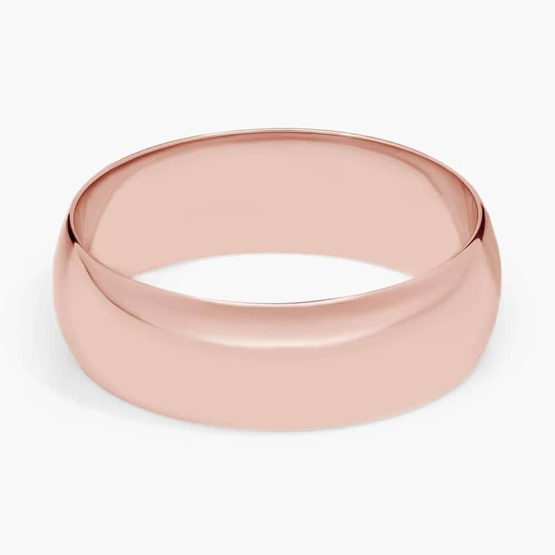 Classic Wedding Ring in 14k Rose Gold (7mm)