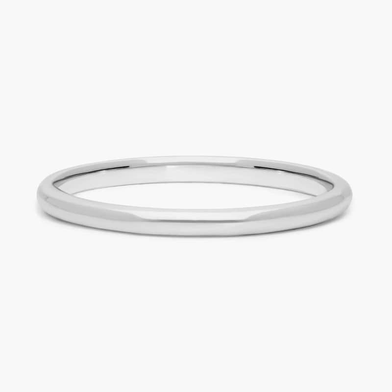 Mid-weight Comfort Fit Wedding Ring in Platinum (2mm)